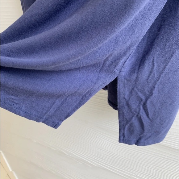 Eileen Fisher Blue Shift Midi Dress size PS Petite Small Cap Sleeve - Picture 5 of 9